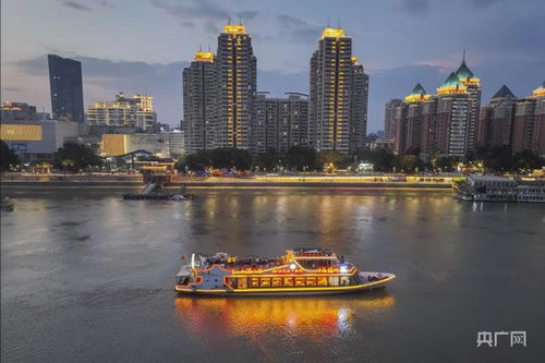 福建福州 闽江夜游美如画